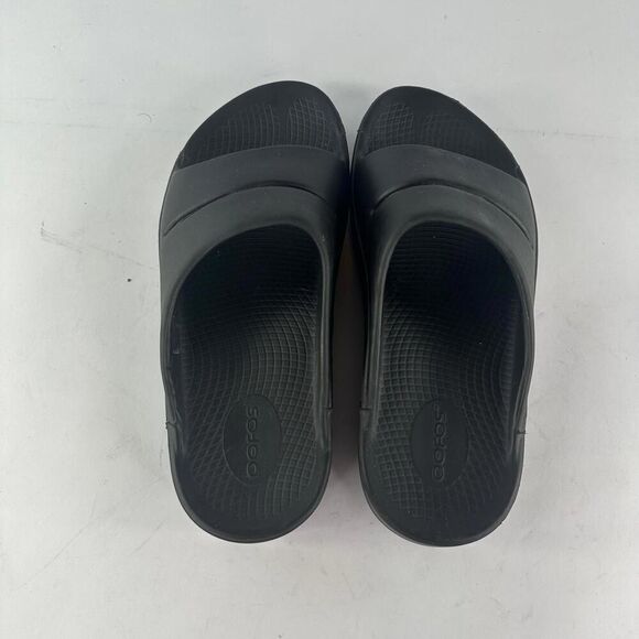 OOFOS OOahh Sport Slide Sandal Women's US 9 Black Recovery Shoes - Picture 9 of 10